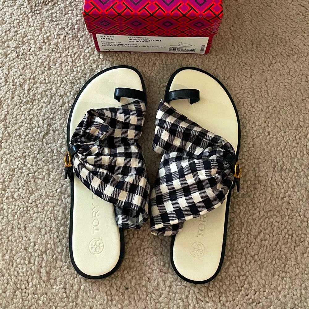 Tory Burch Selby Scarf Sandals